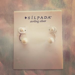 Silpada sterling and pearl earrings with jackets